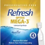 Refresh Optive MEGA-3 Lubricant Eye Drops Preservative-Free Artificial Tears, 0.01 fl oz (0.4 mL), 30 Single-Use Containers
