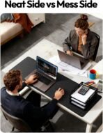 YSAGi Leather Office Desk Pad Protector, Large Mouse Pad, Non-Slip, PU Leather, Laptop Desk Blotter, Waterproof Writing Pad for Office and Home, Black, 23.6" x 13.8" - Image 6