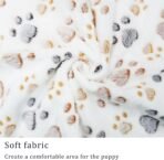1 Pack 3 Blankets Super Soft Fluffy Premium Fleece Pet Blanket Flannel Paw Printed Throw for Dog Puppy Cat (Small 23x16'', Dark Coffee, Brown, Purple) - Image 4
