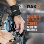 RAK Magnetic Wristband Gifts for Men - Premium Tool Belt for Holding Screws Nails with Powerful Magnets, Cool Gadgets Stocking Stuffers for Men, Holiday for Dad, Husband, Grandpa, Him - Image 5